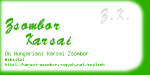 zsombor karsai business card